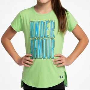 UNDER ARMOUR Lime Green Logo Graphic T-Shirt